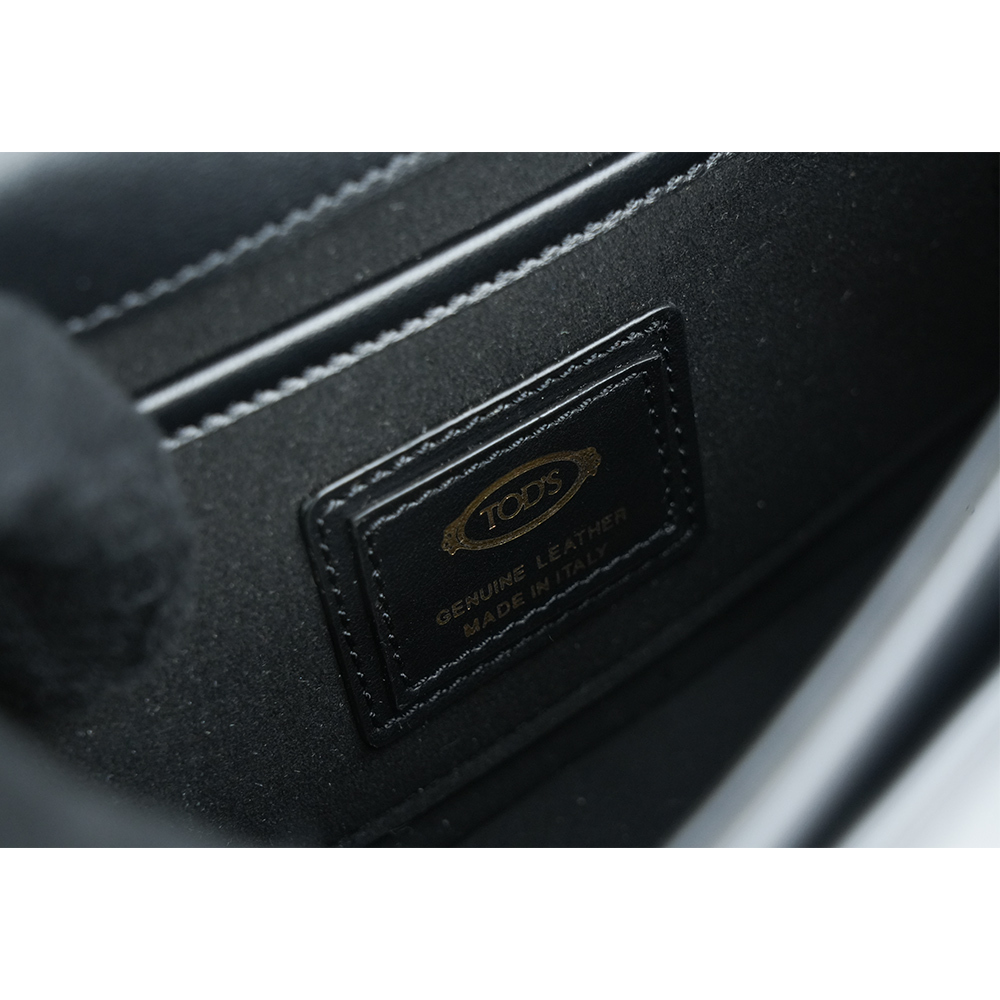 【TOD'S】T Timeless 光滑小牛皮翻蓋長型二用包(Micro)(黑色)XBWTTTC0000ROR B999