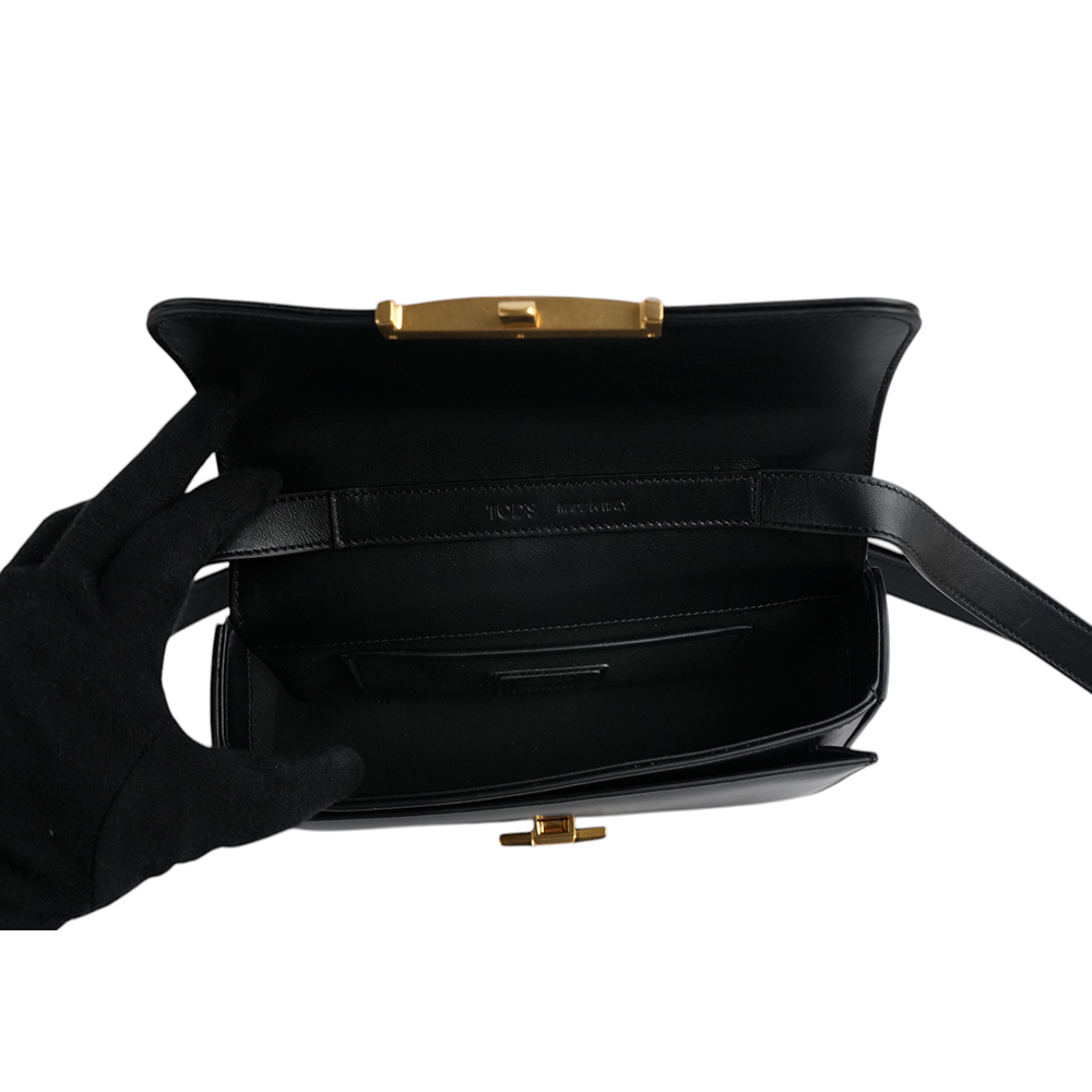 【TOD'S】T Timeless 光滑小牛皮翻蓋長型二用包(Micro)(黑色)XBWTTTC0000ROR B999