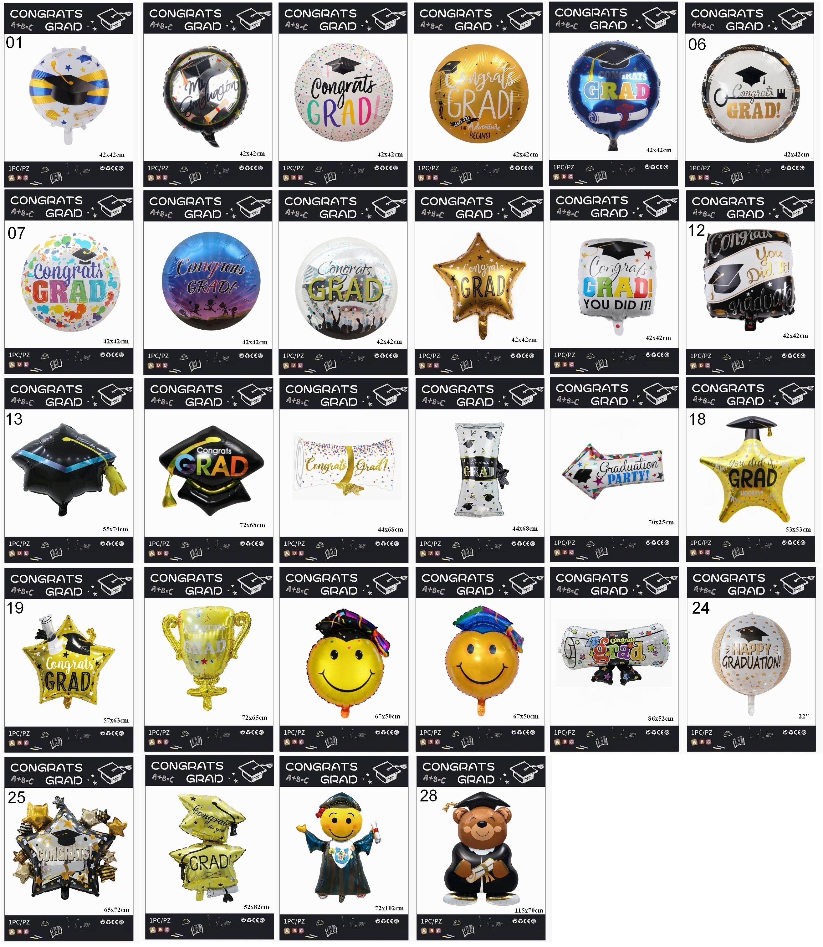 畢業鋁膜造型氣球 👉現貨