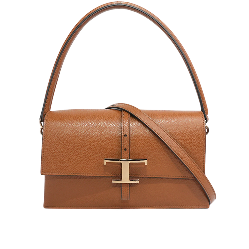 【TOD'S】T Timeless 小牛皮翻蓋三層迷你二用包