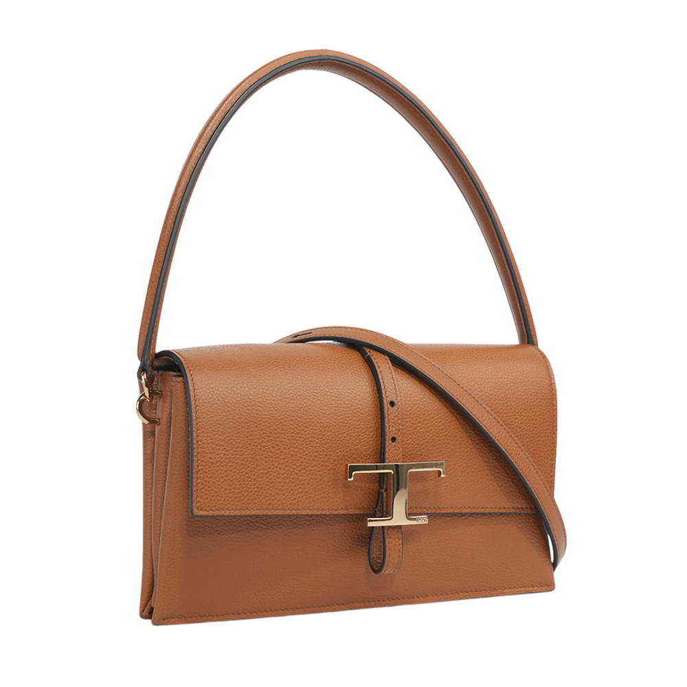 【TOD'S】T Timeless 小牛皮翻蓋三層迷你二用包