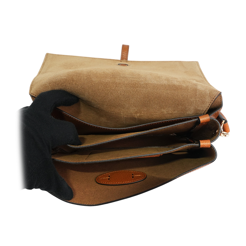 【TOD'S】T Timeless 小牛皮翻蓋三層迷你二用包(棕色)XBWTSEC0100U1Z S410