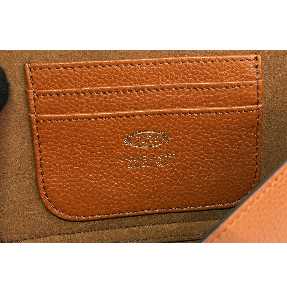 【TOD'S】T Timeless 小牛皮翻蓋三層迷你二用包(棕色)XBWTSEC0100U1Z S410