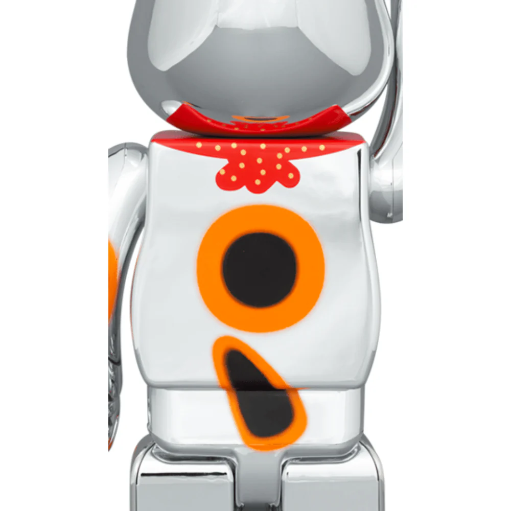 招き猫 招財貓 開運・千万両 銀メッキ 100％ & 400％ BE@RBRICK