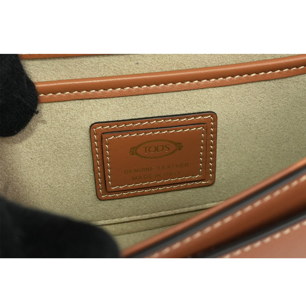 【TOD'S】T Timeless 光滑小牛皮翻蓋長型二用包(Micro)(棕色)XBWTTTC0000ROR S410
