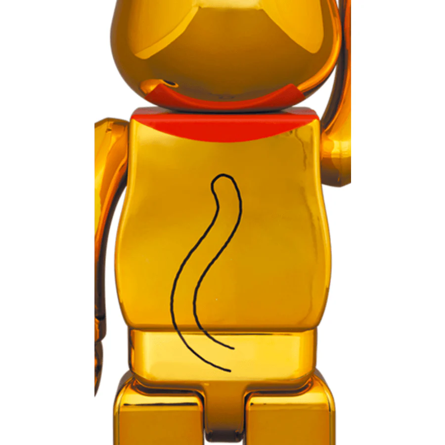 招財貓 招き猫 金運 金メッキ 参 400% Be@rBrick