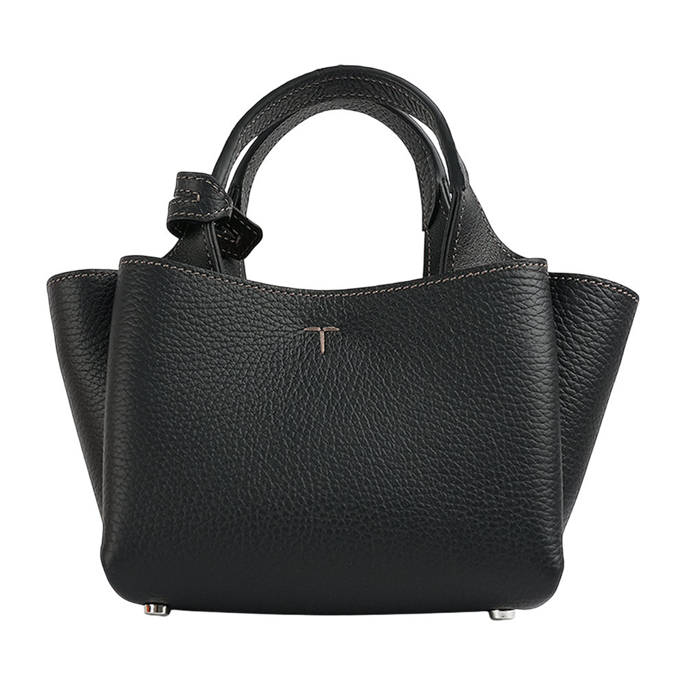 【TOD'S】Apa 小牛皮三層手提/斜背二用包(Micro)(黑色)XBWAPAFL000QRI B999