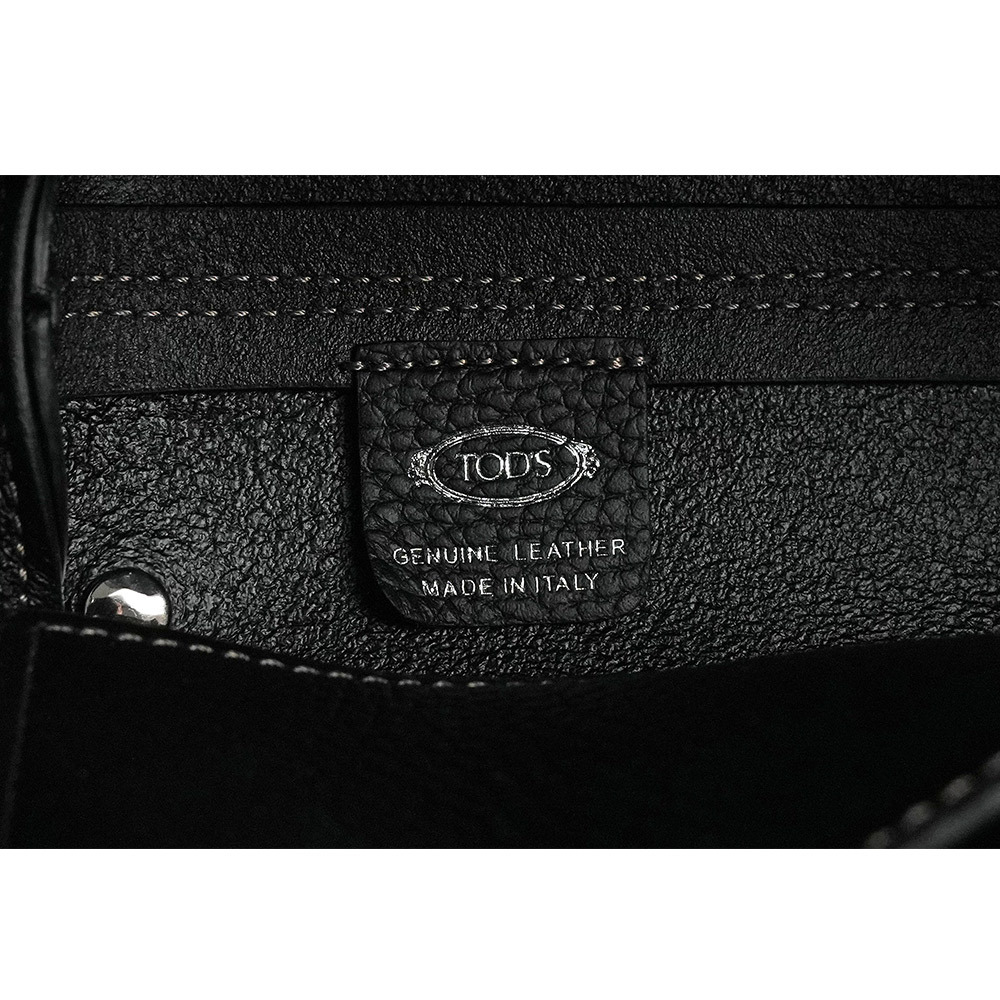 【TOD'S】Apa 小牛皮三層手提/斜背二用包(Micro)(黑色)XBWAPAFL000QRI B999