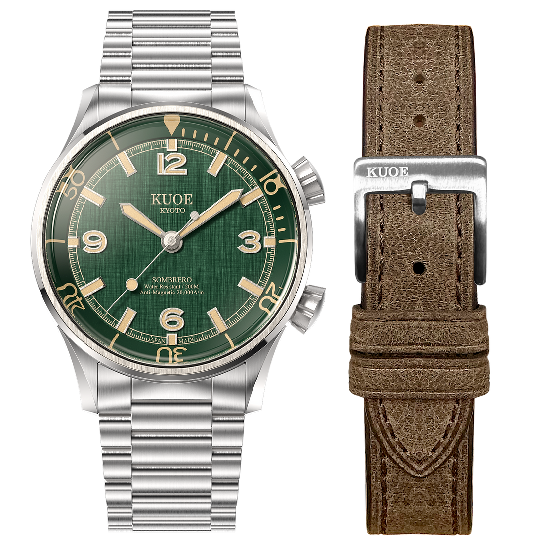 SOMBRERO 90-011 - Green Linen Textured Dial