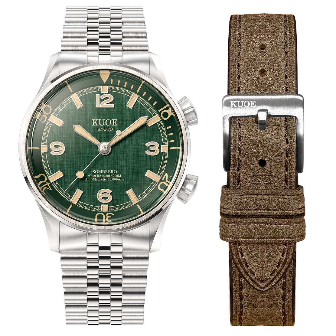 SOMBRERO 90-011 - Green Linen Textured Dial
