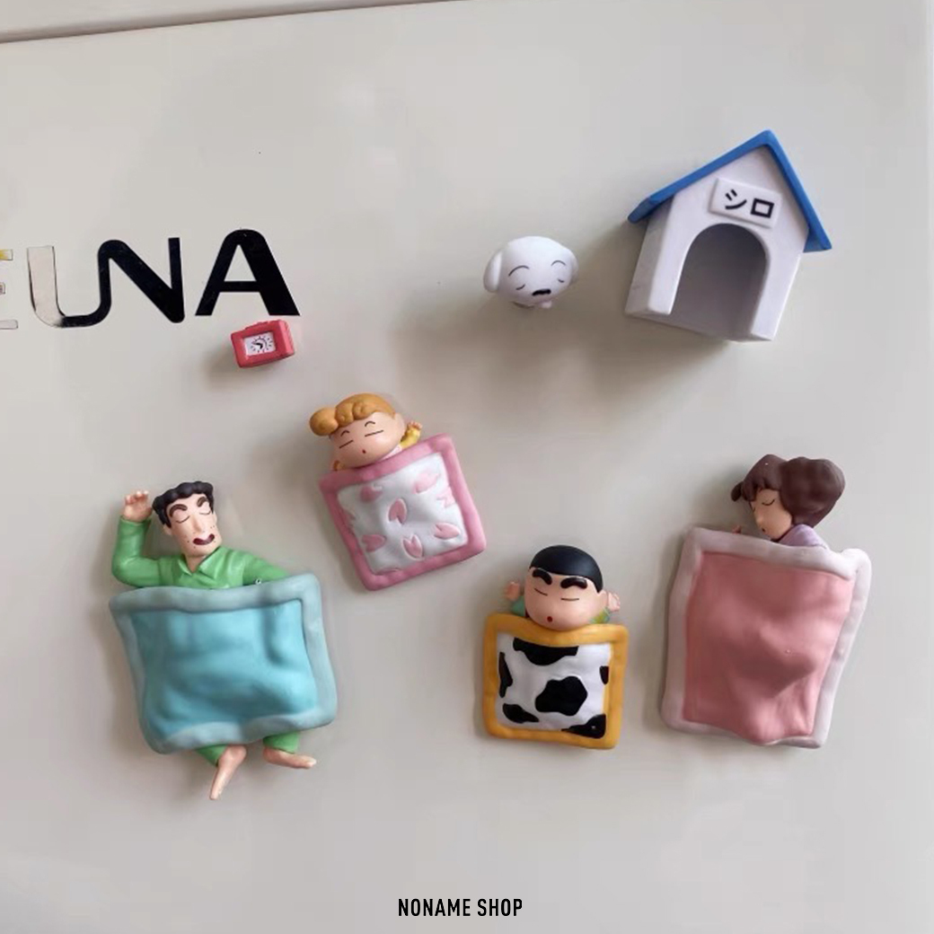 蠟筆小新 磁鐵 冰箱 睡覺 一家人 裝飾 磁鐵