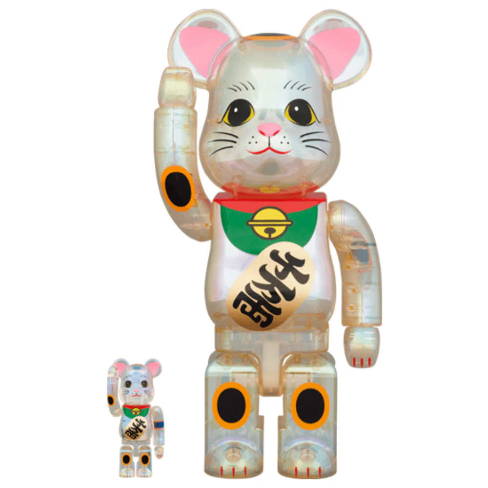 招き猫 招財貓 透明メッキ 100% & 400％ / 1000% BE@RBRICK