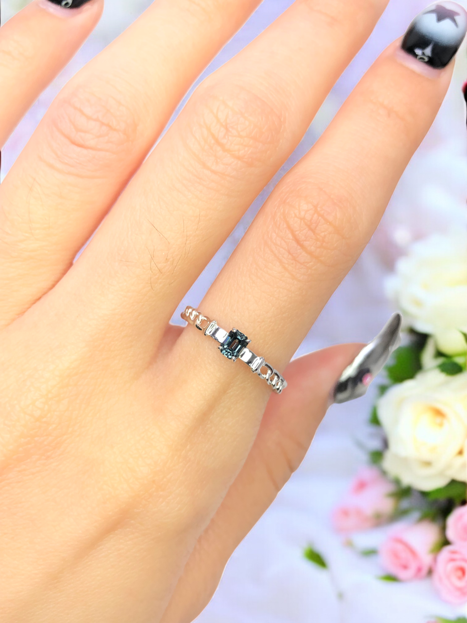 925銀 戒圍12【尖晶石0.25克拉】