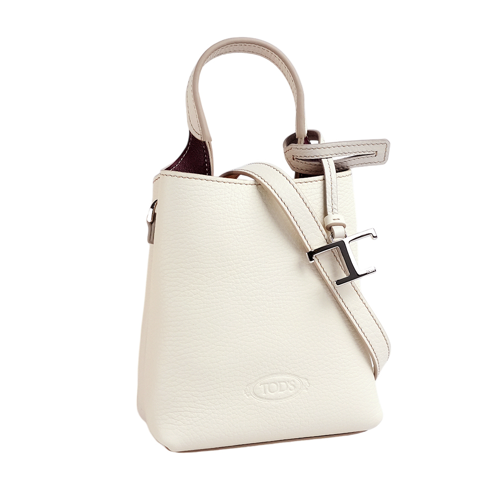 【TOD'S】T Logo 超小號手提/斜背二用皮革手機包