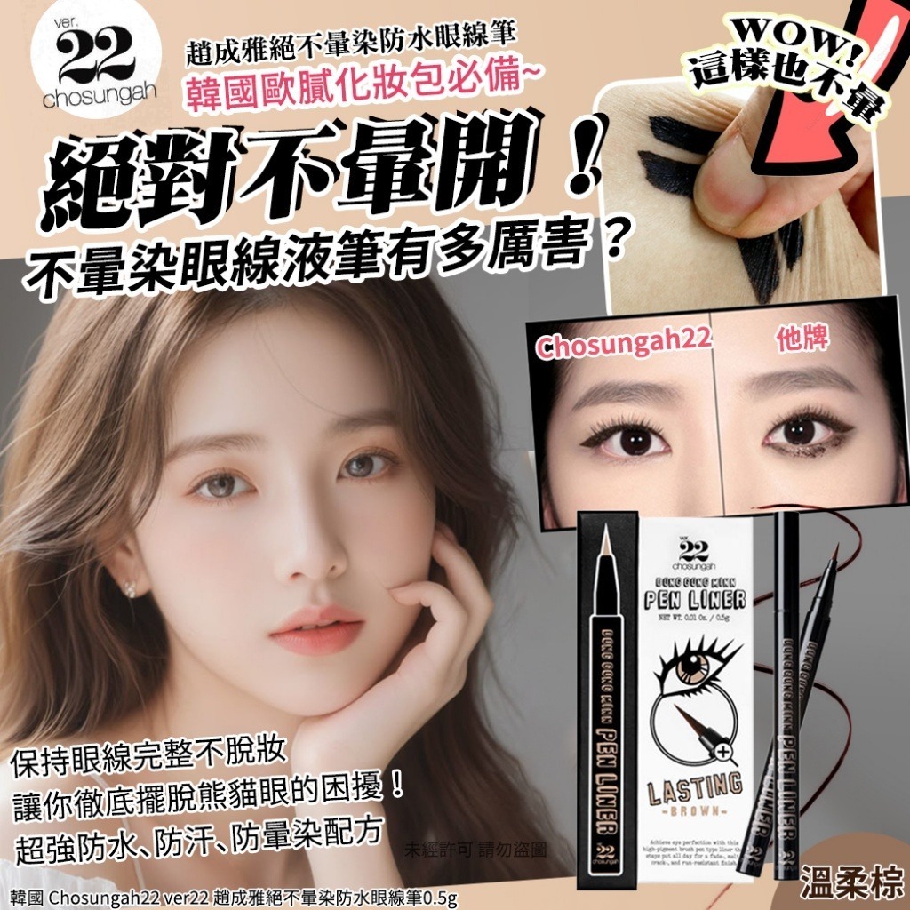 韓國 Chosungah22 ver22 趙成雅絕不暈染防水眼線筆