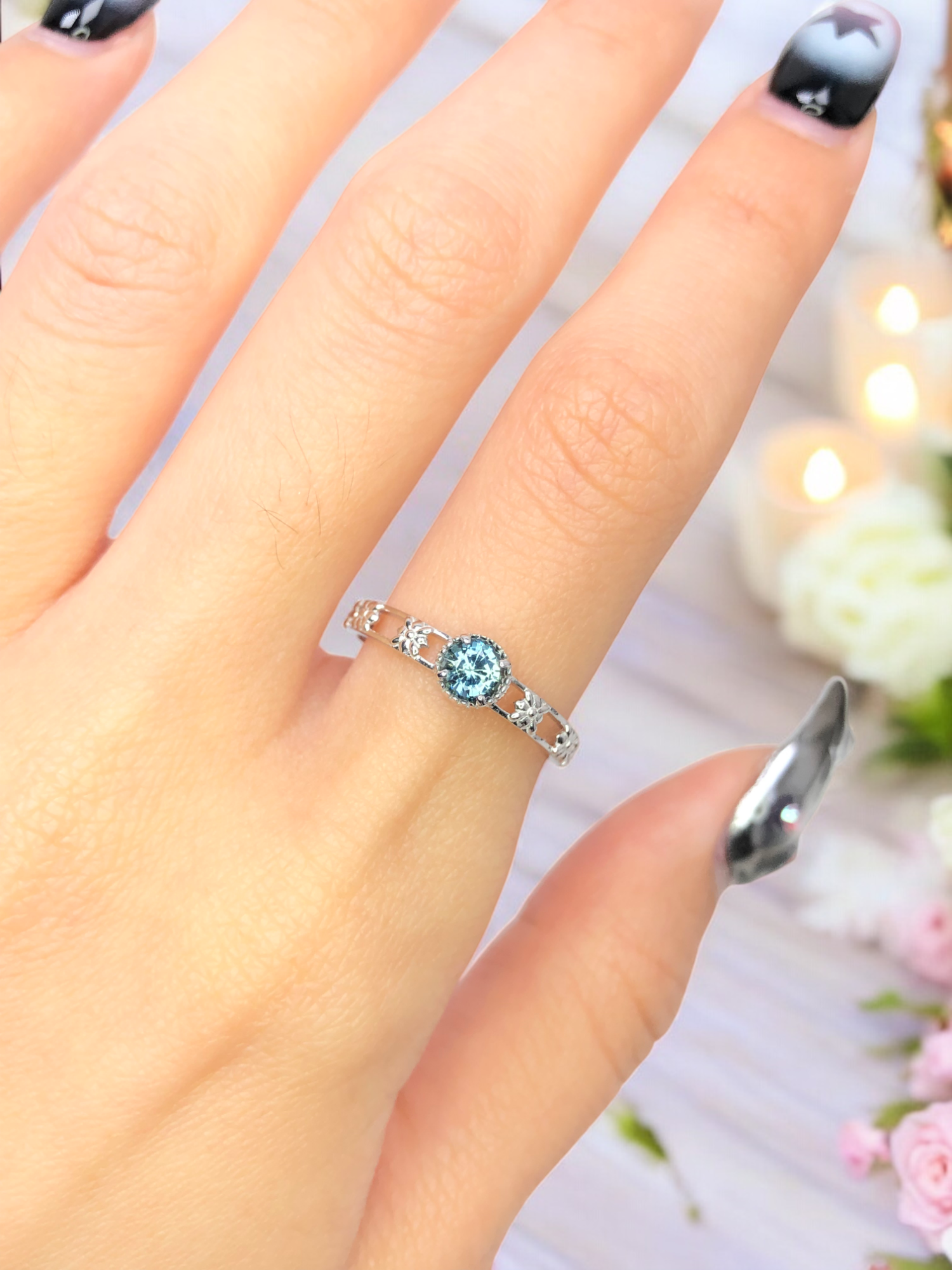 925銀 戒圍12【尖晶石0.38克拉 】