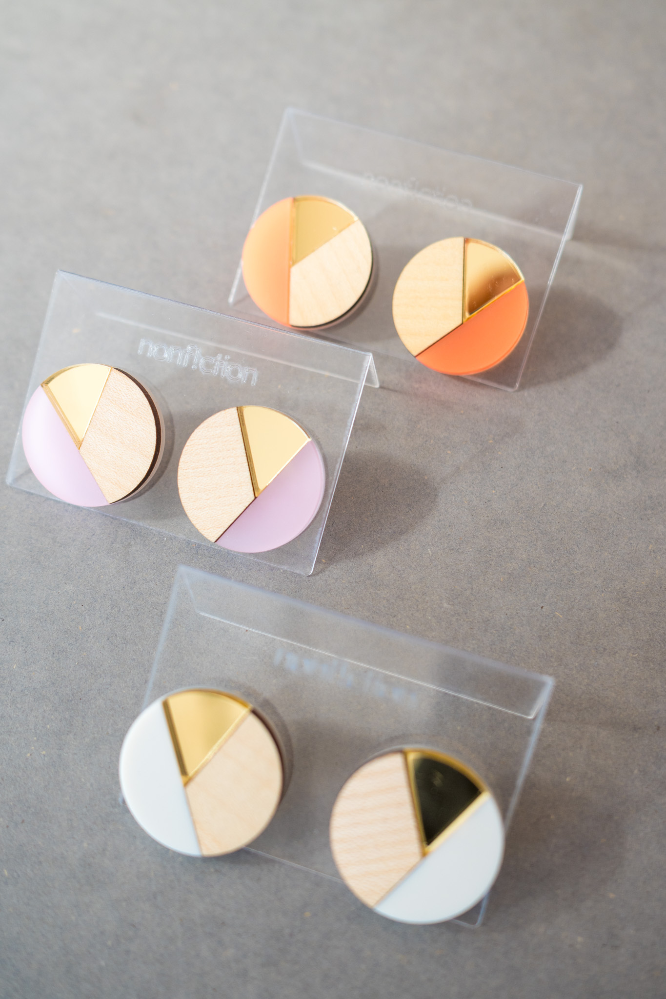 [nonf!ction] ROUND | 橘色 | 耳夾 | NO.36