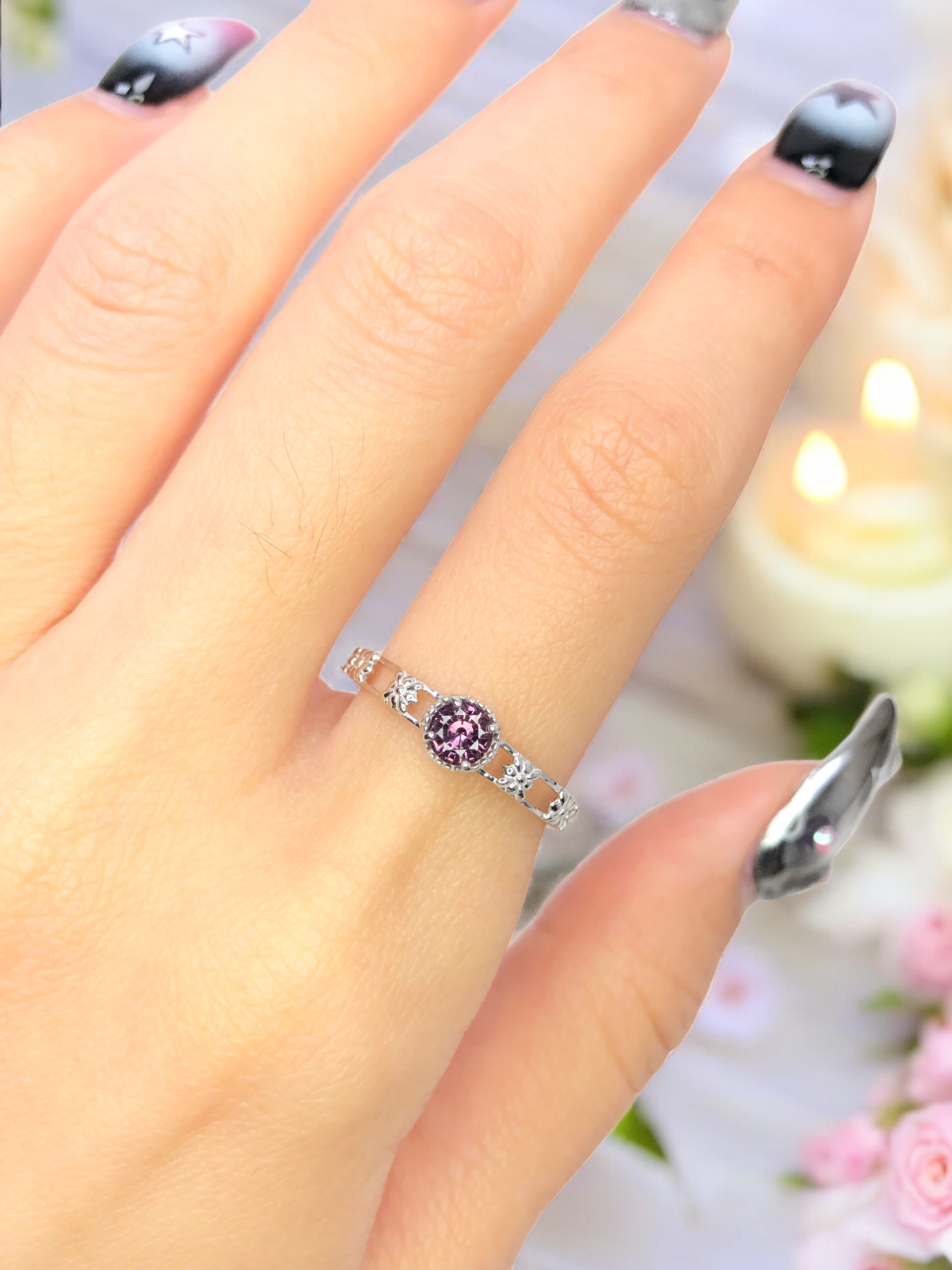 925銀 戒圍12【尖晶石0.35克拉】