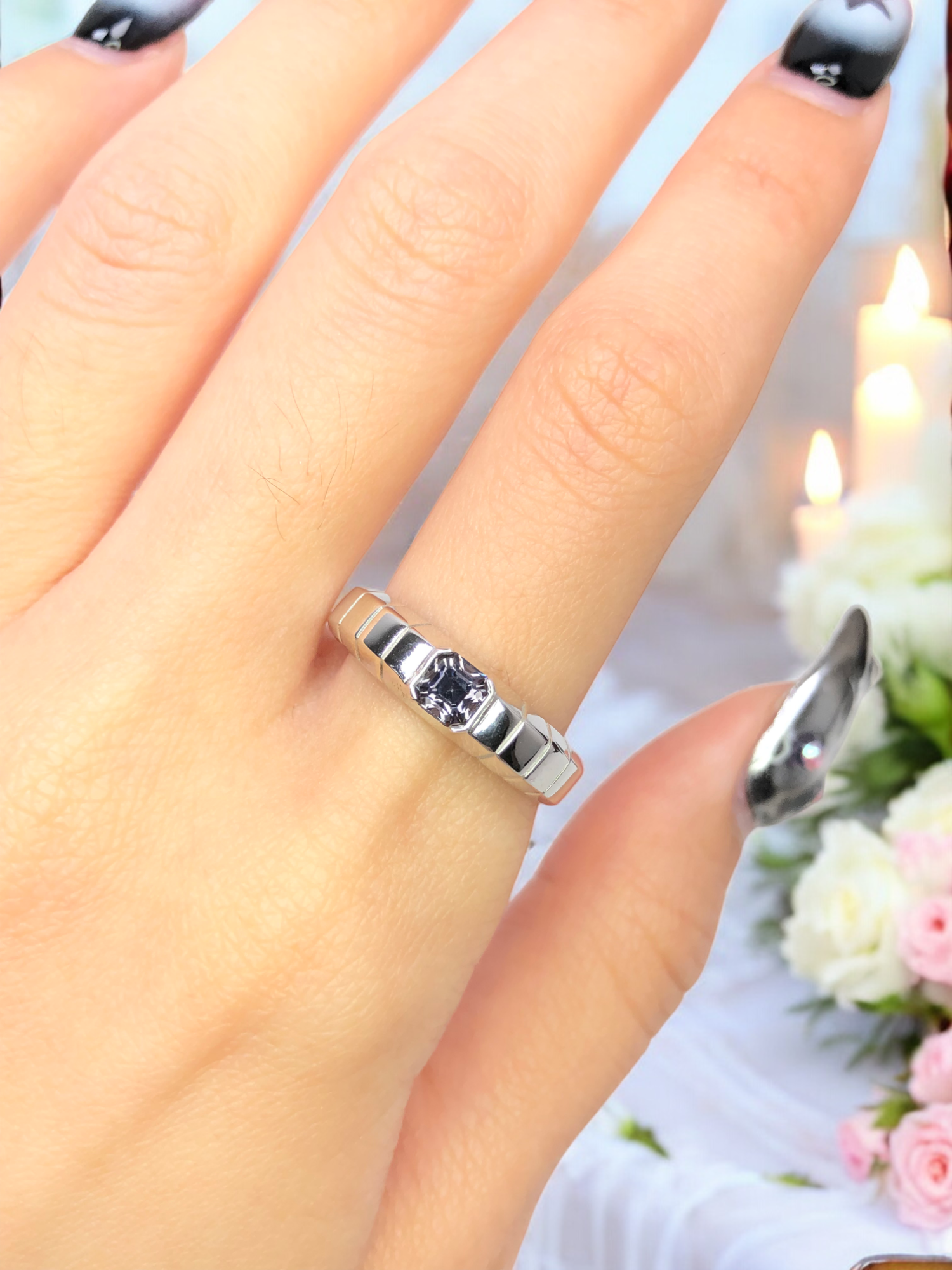 925銀 戒圍15【尖晶石0.52克拉】