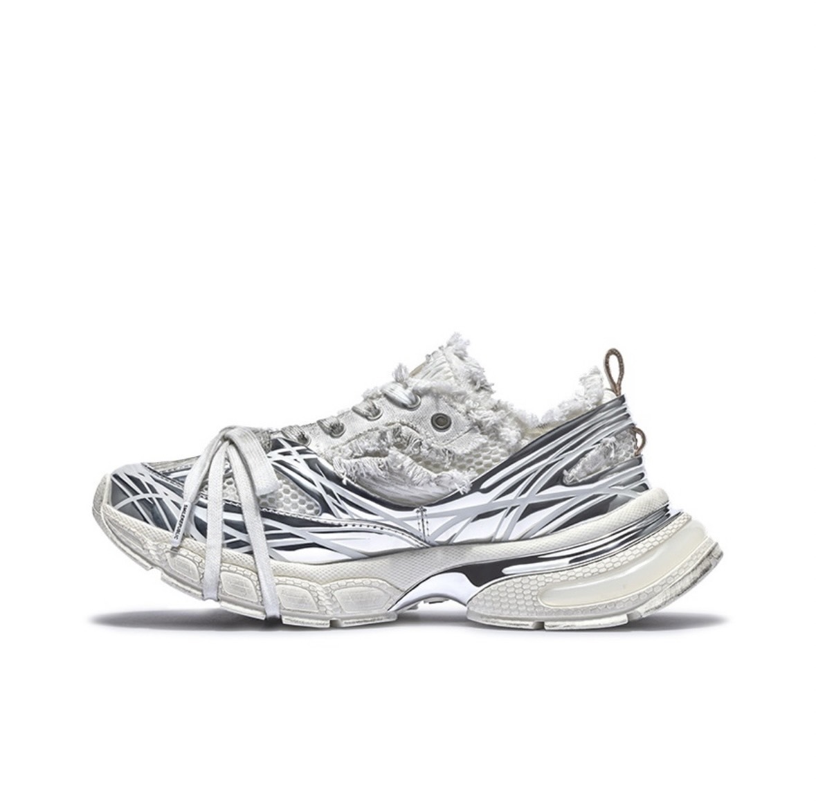 SMILEREPUBLIC SKYLINE 銀白刷舊老爹鞋 小紅書爆款🔥 SR20240103001