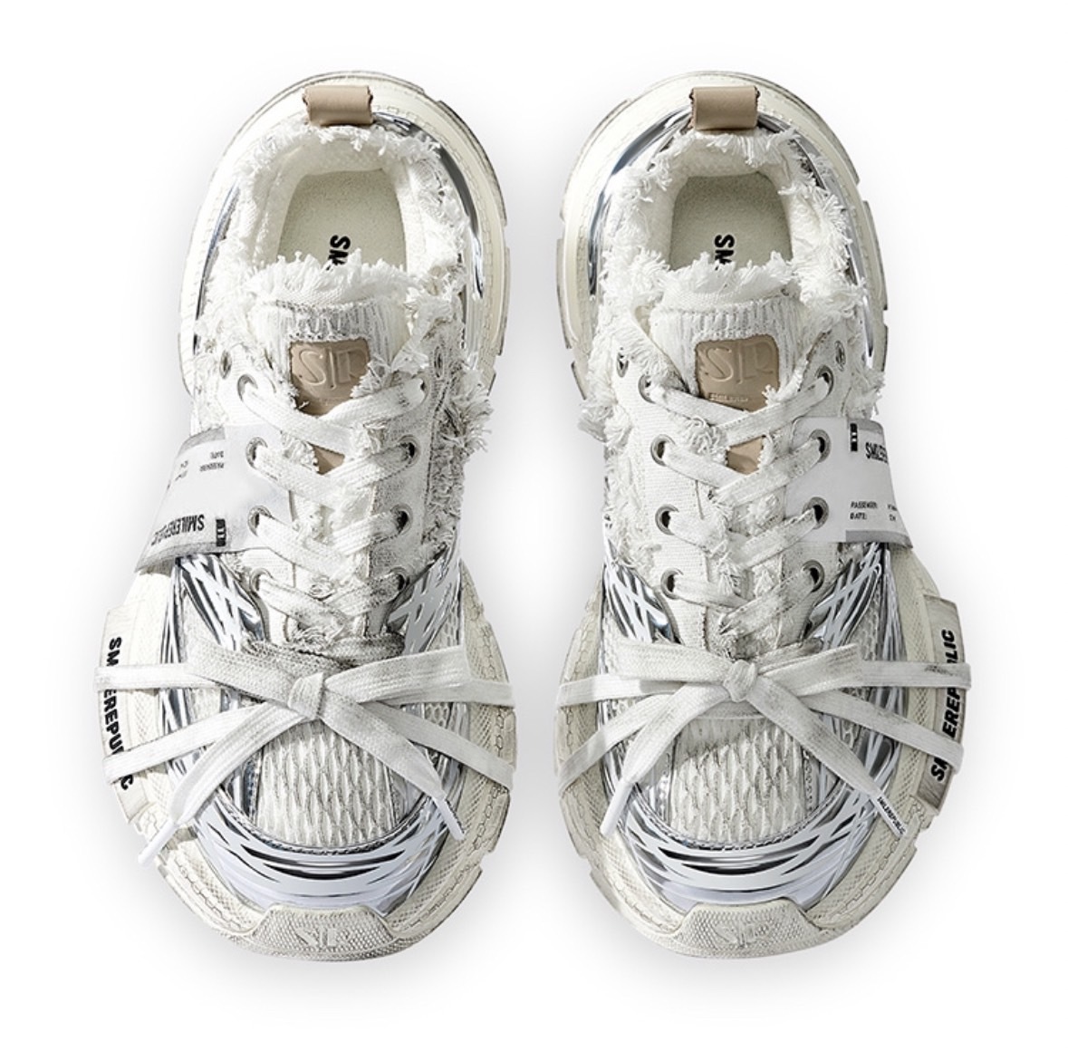 SMILEREPUBLIC SKYLINE 銀白刷舊老爹鞋 小紅書爆款🔥 SR20240103001