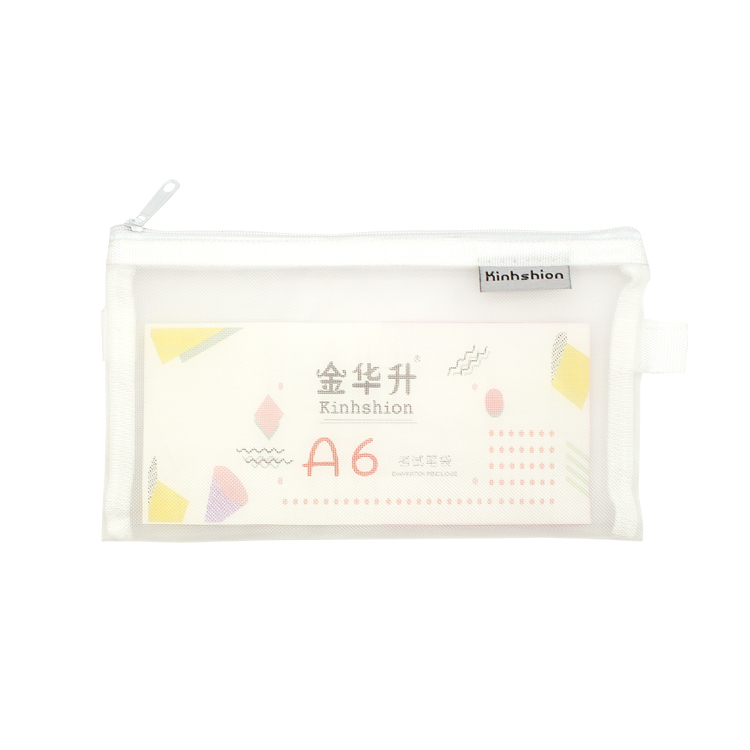 考試用彩色筆袋 22x12cm 1個 顏色隨機出貨