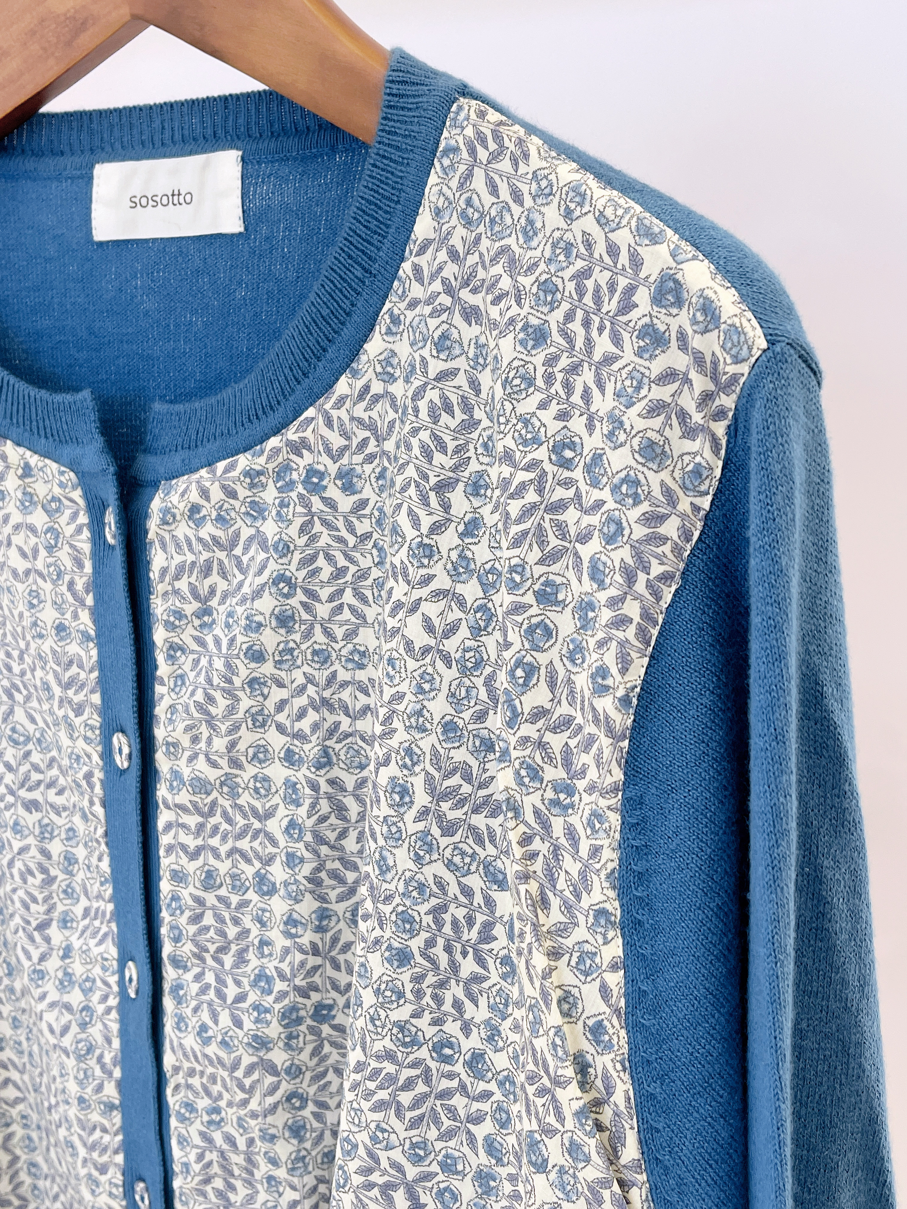 LB雙素材針織外套