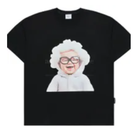 [S] ADLV BABY FACE CLOUD BABY SHORT SLEEVE T-SHIRT,BLACK, ADLV-24SS-SSBKBF-CDB (SAV404)