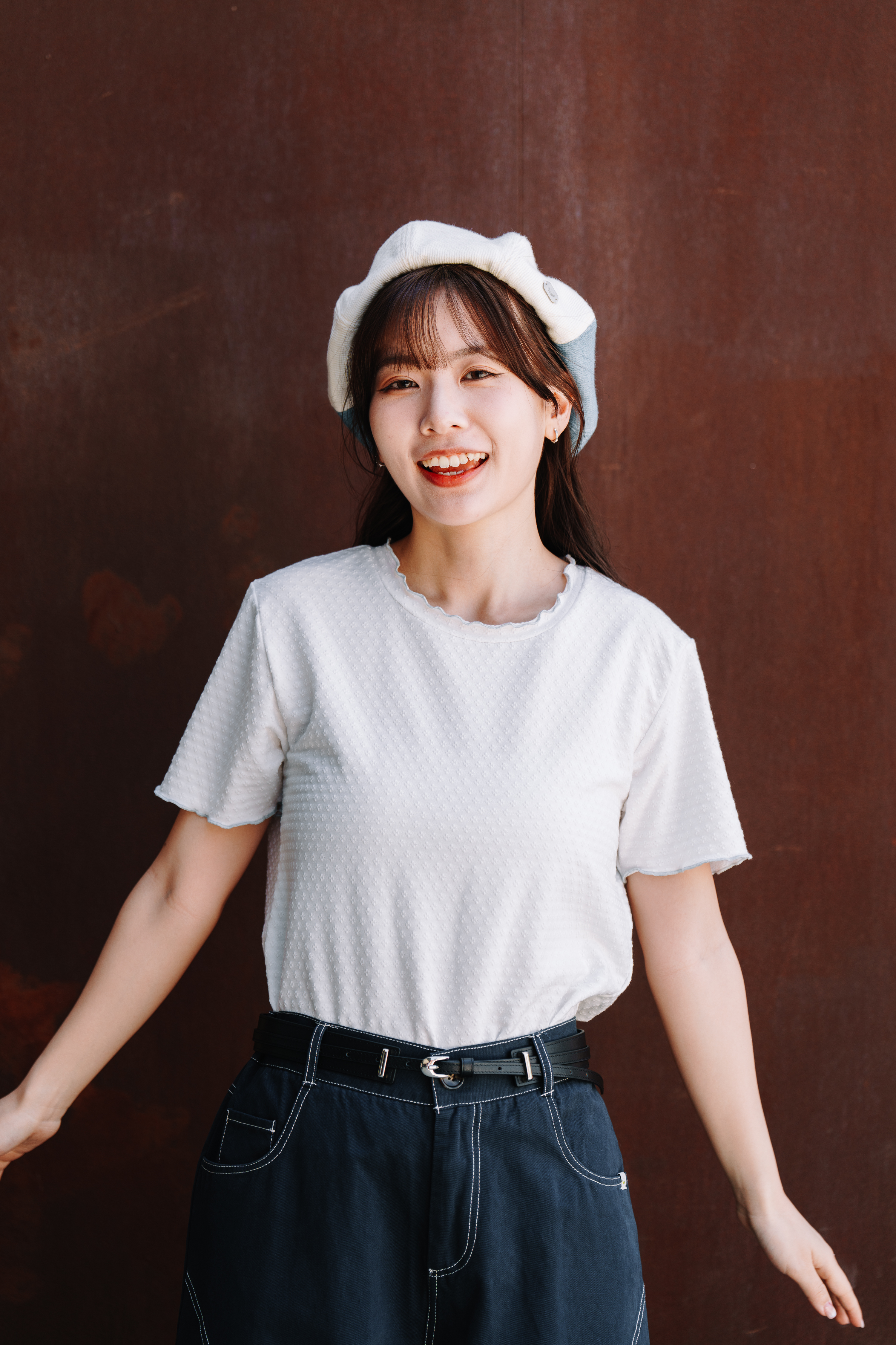 【新色】四色 / 質感四葉草滾邊上衣 / Lucky Clover Pattern Ruffle Tee