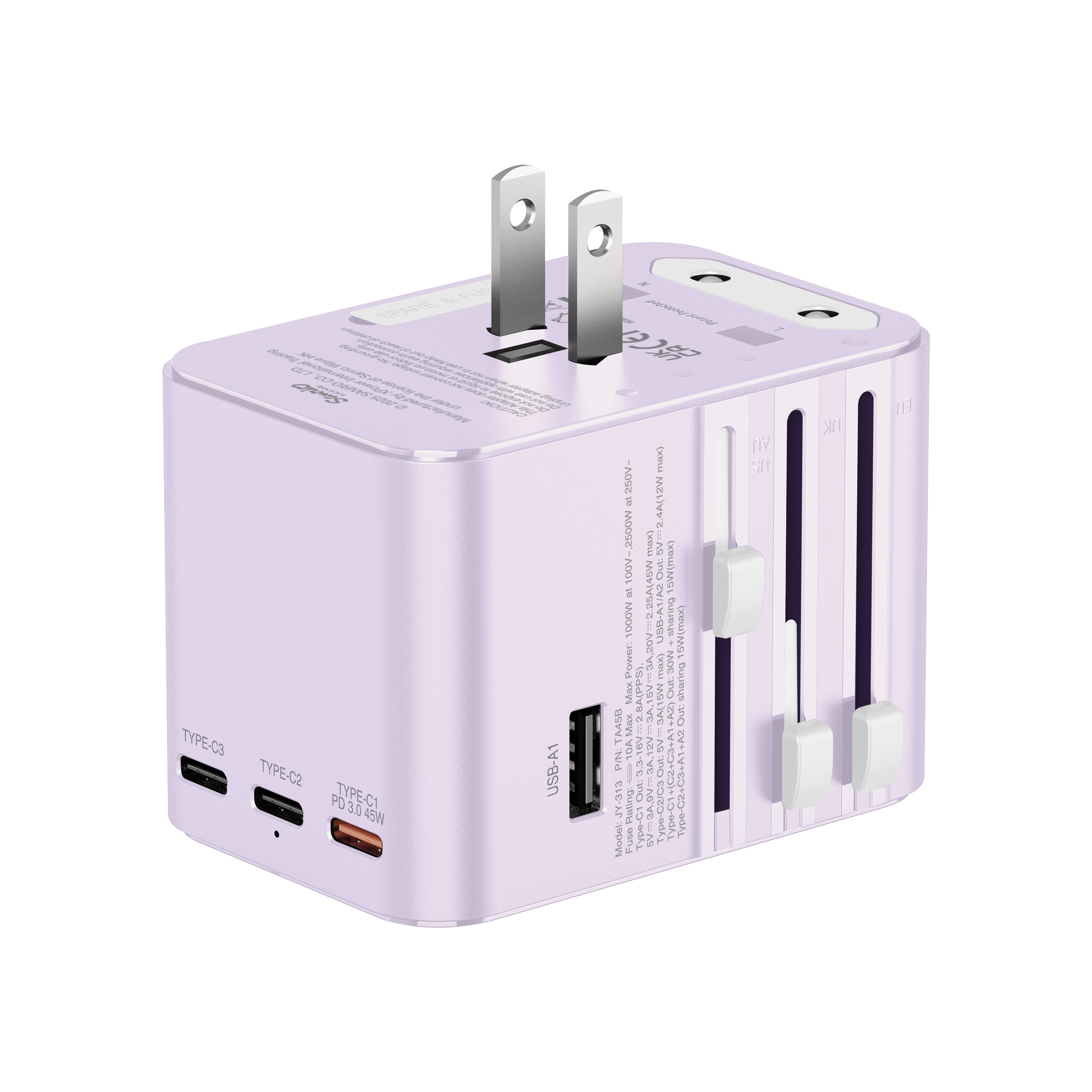 XPower x Sanrio Kuromi TA45B 45W 6輸出PD3.0/PPS旅行充電器