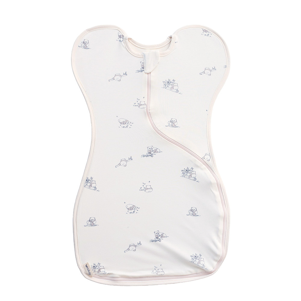 lolbaby 韓國 蝶型包巾baby swaddle 3-7m免脫換尿布-M號｜竹纖衣款｜哈囉胖達