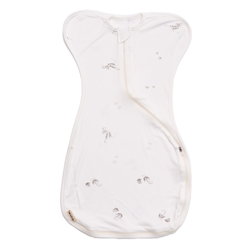 lolbaby 韓國 蝶型包巾baby swaddle 3-7m免脫換尿布-M號｜竹纖衣款｜飛天恐龍