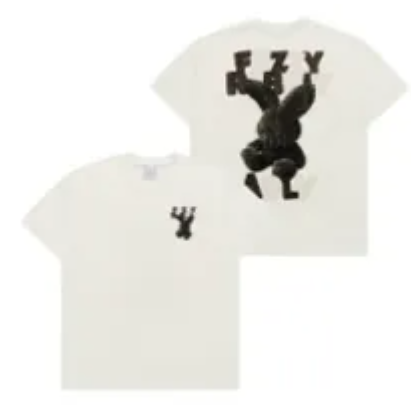 [S] ADLV FUZZY FONT RABBIT SHORT SLEEVE T-SHIRT,CREAM, ADLV-24SS-SSAFFR-CRM (SAV409)