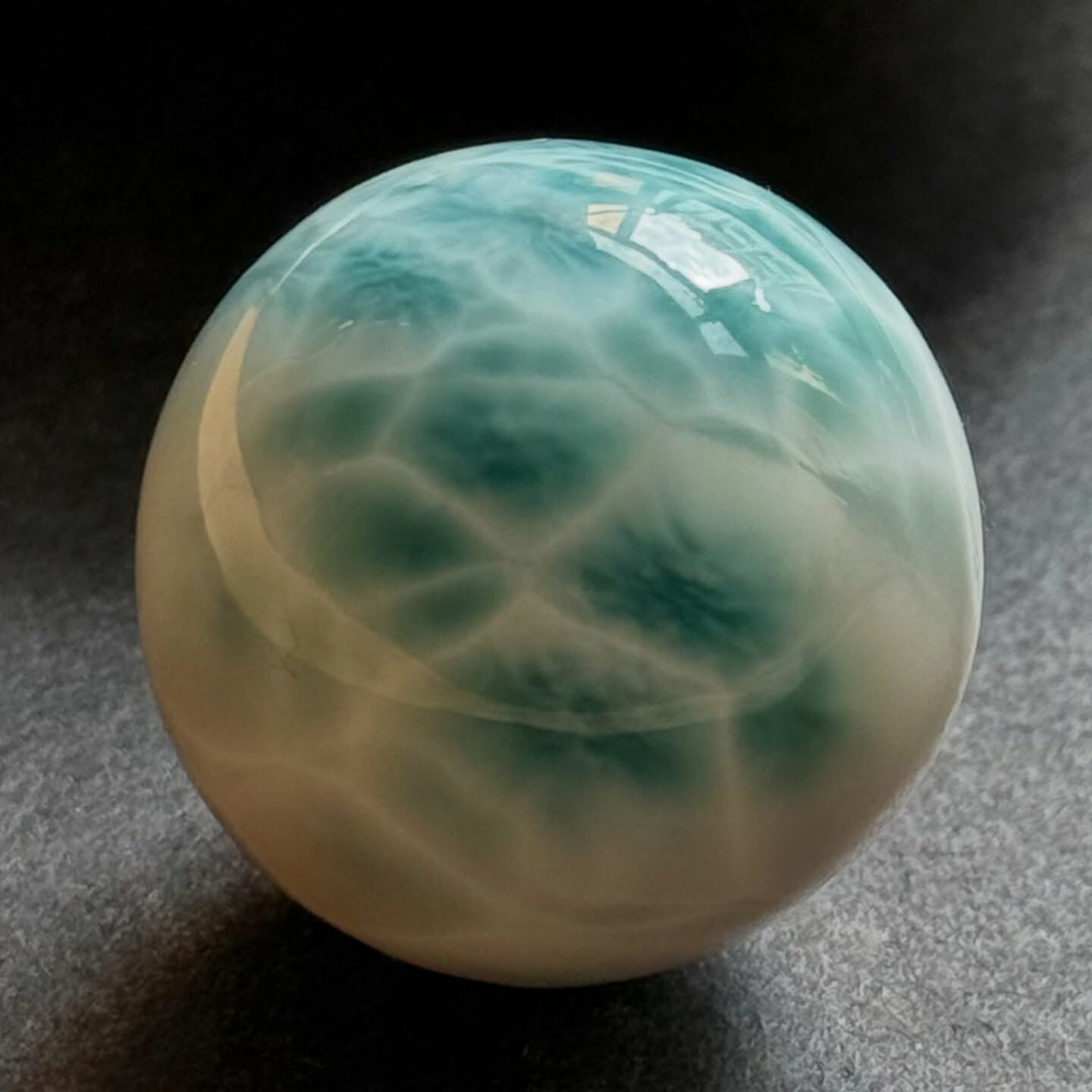 [原石] 拉利瑪海紋石 水晶球