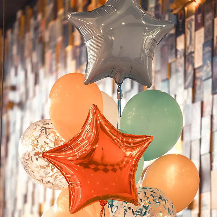素面鋁箔丨五角星氣球