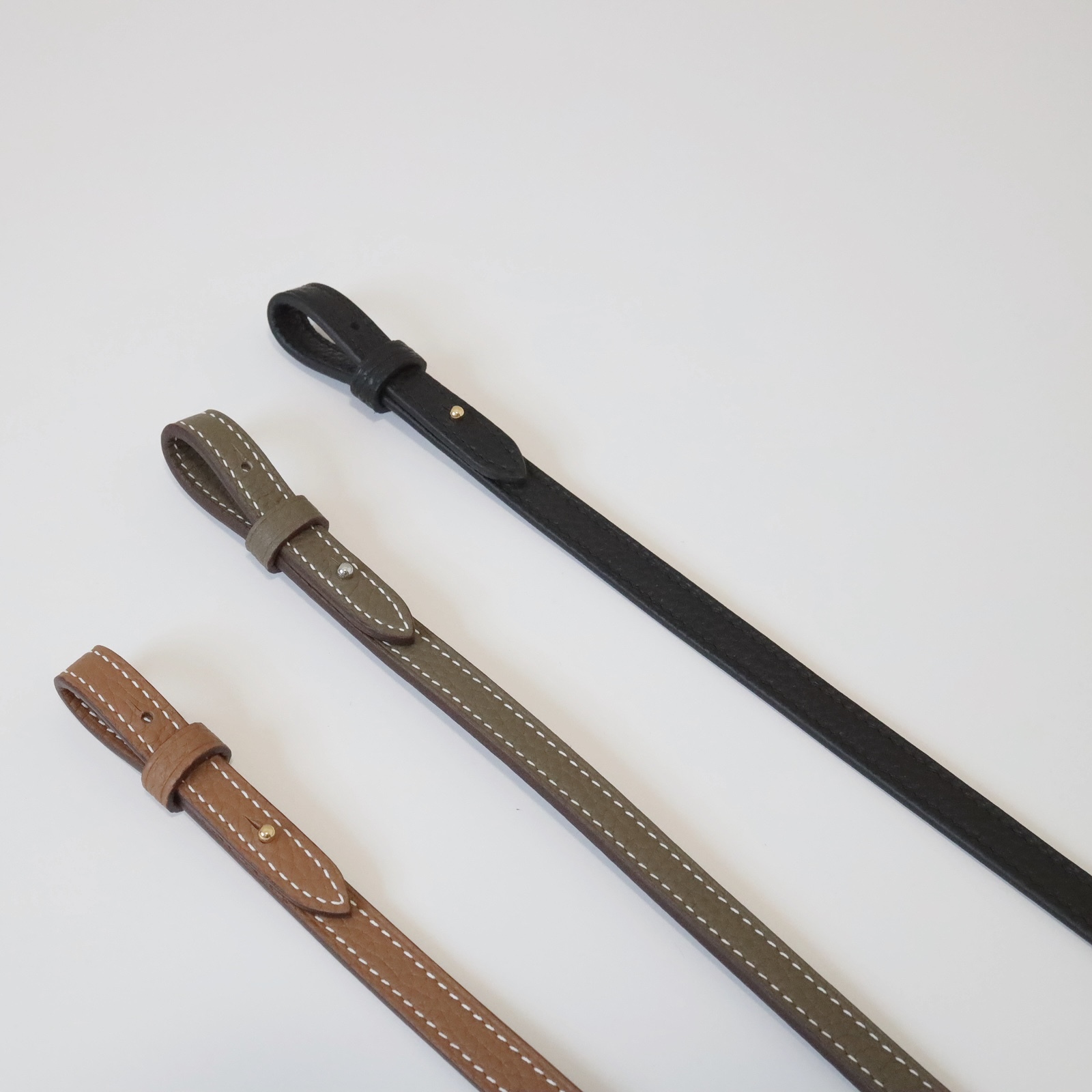 [訂製] 進口真皮手工斜孭長帶 [24K鍍金Hardware]