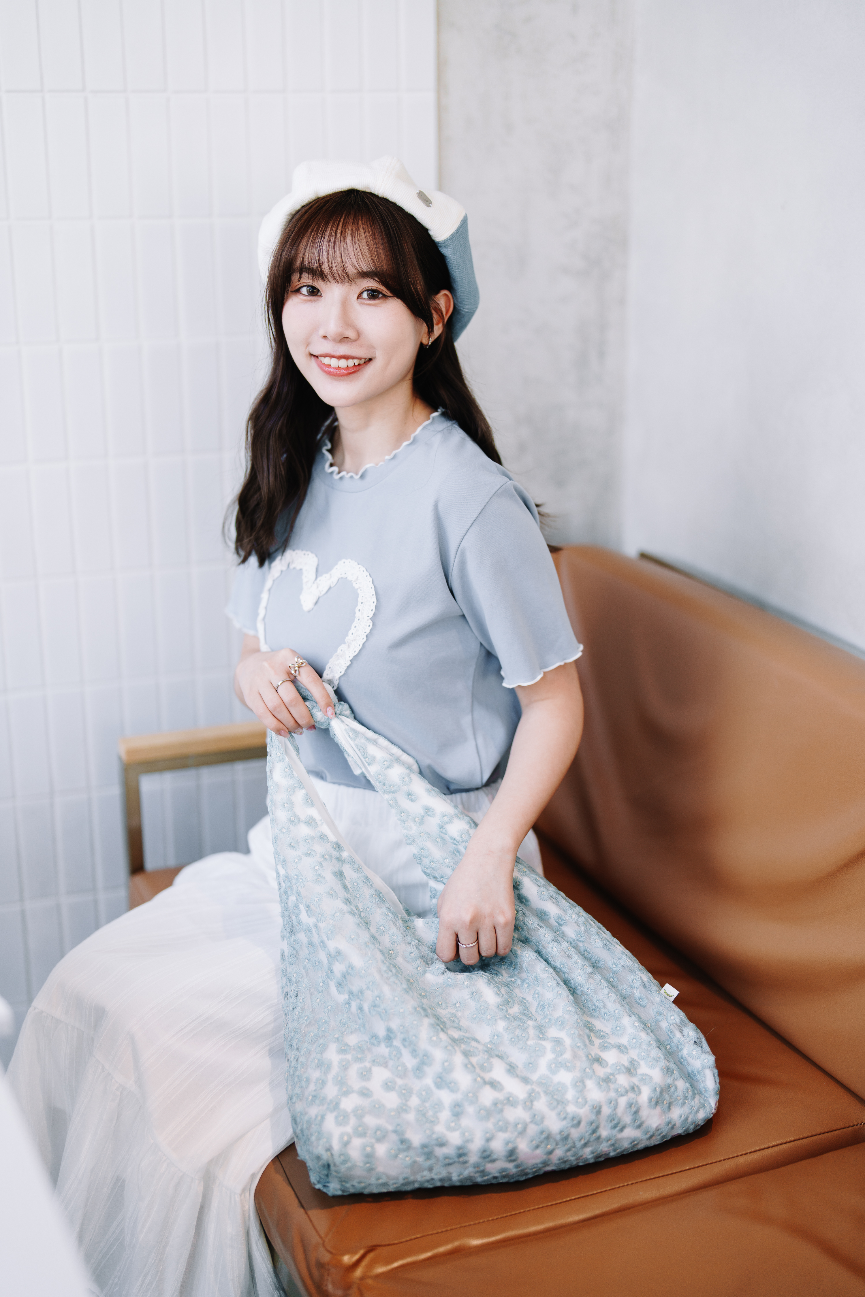 三色／小雛菊雙層綁結袋子 / Daisy Double Knotted Bag