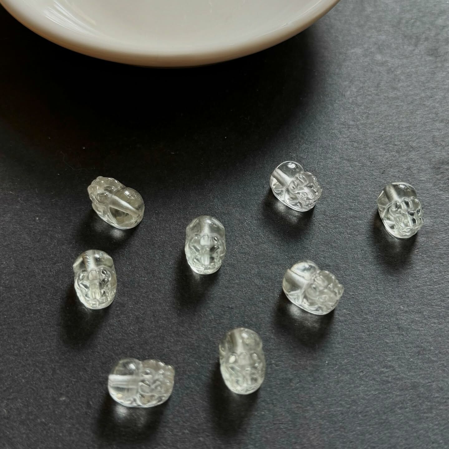 [原石] 綠水晶 貔貅（通孔）水晶串珠材料