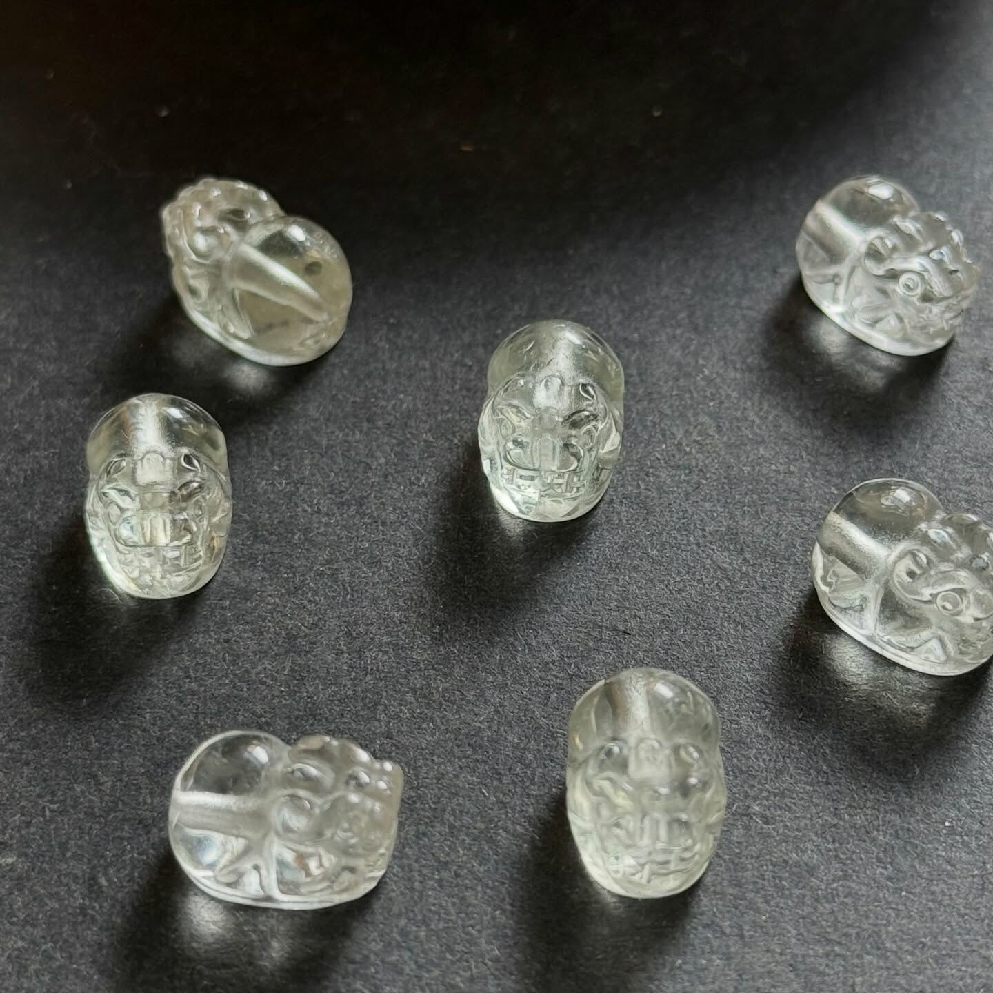 [原石] 綠水晶 貔貅（通孔）水晶串珠材料