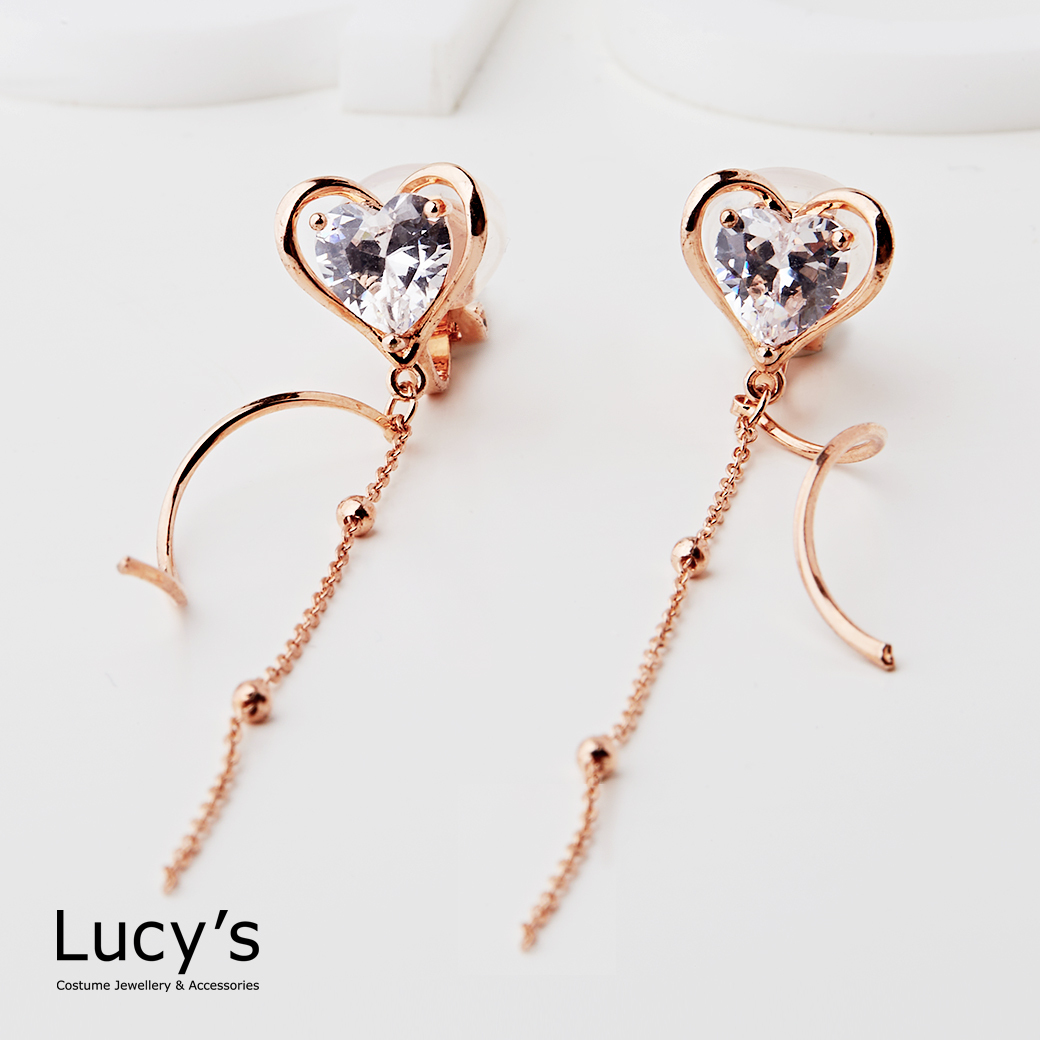 告白氣球 夾式耳環 (三色) (121064/121065/121066)