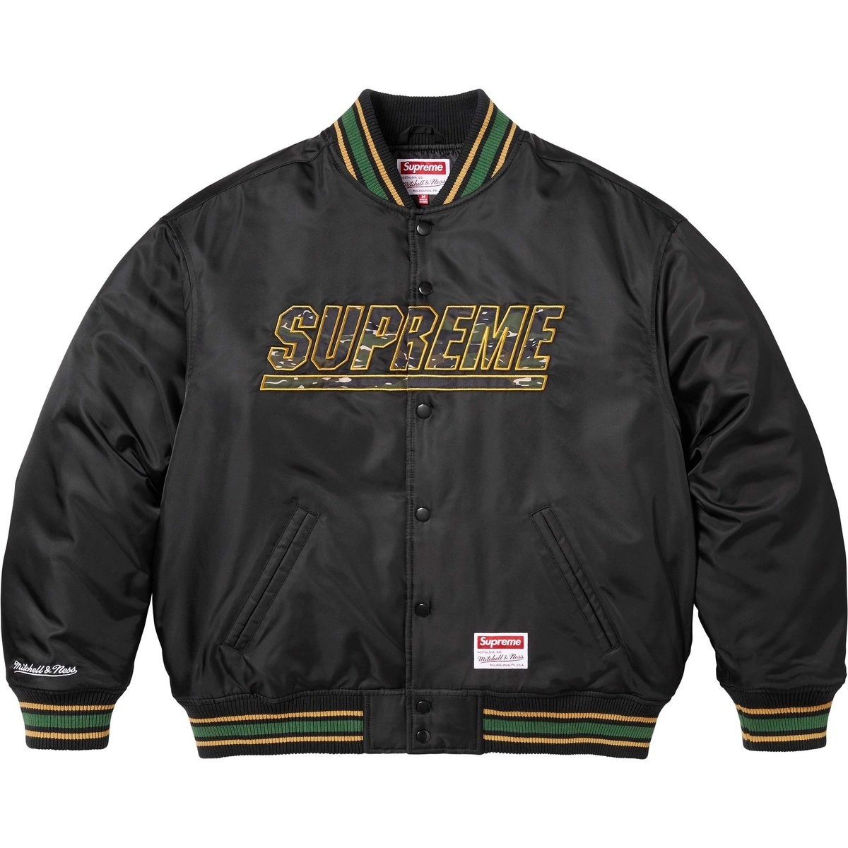 2025SS SUPREME Mitchell & Ness Camo Logo Varsity Jacket 聯名 NBA MLB 棒球 外套 現貨