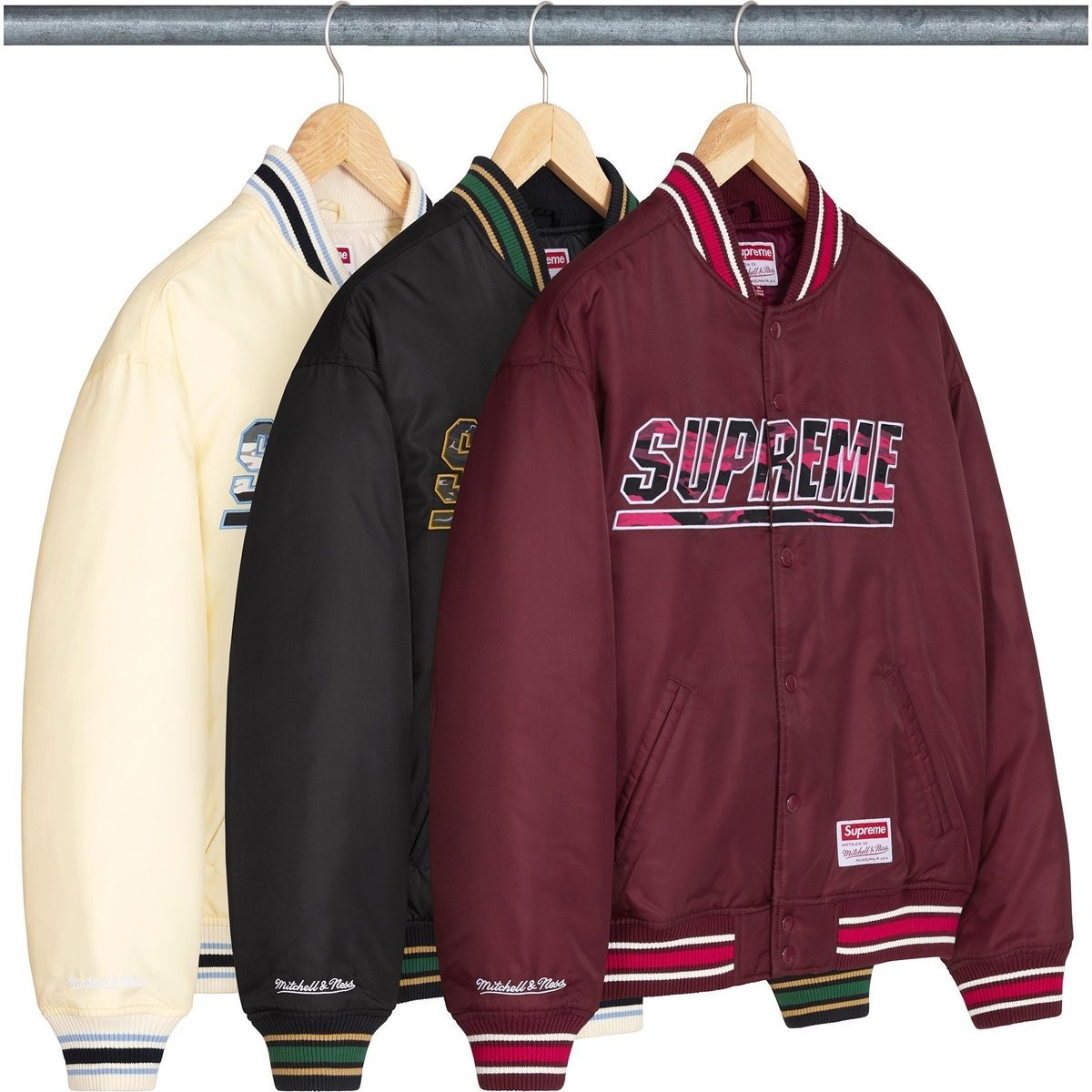 2025SS SUPREME Mitchell & Ness Camo Logo Varsity Jacket 聯名 NBA MLB 棒球 外套 現貨