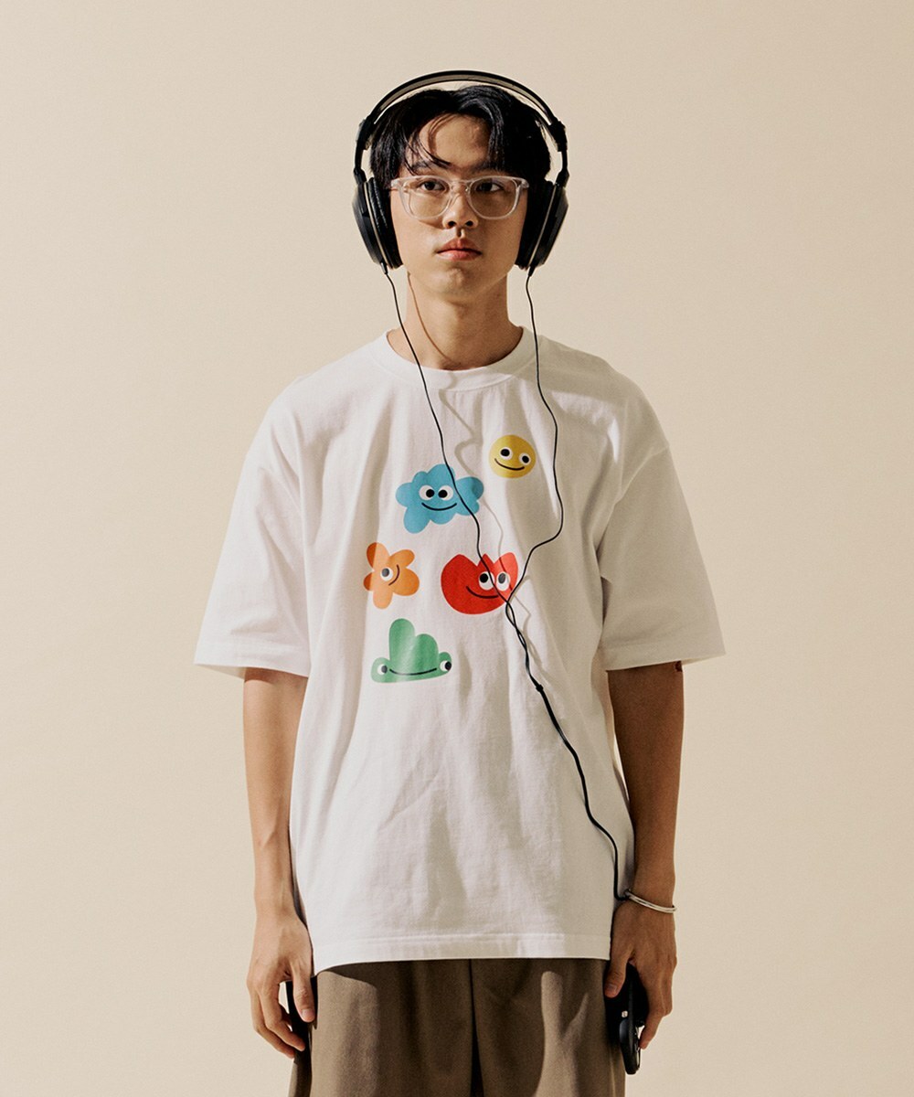 【直播】plain-me TW031332 心花朵朵開圖案短袖上衣