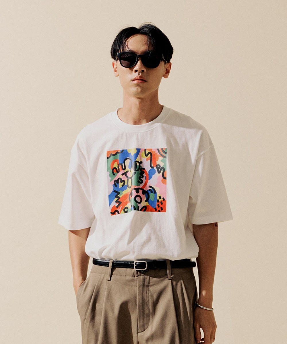 【直播】plain-me TW031333 俏皮Wink圖案短袖上衣