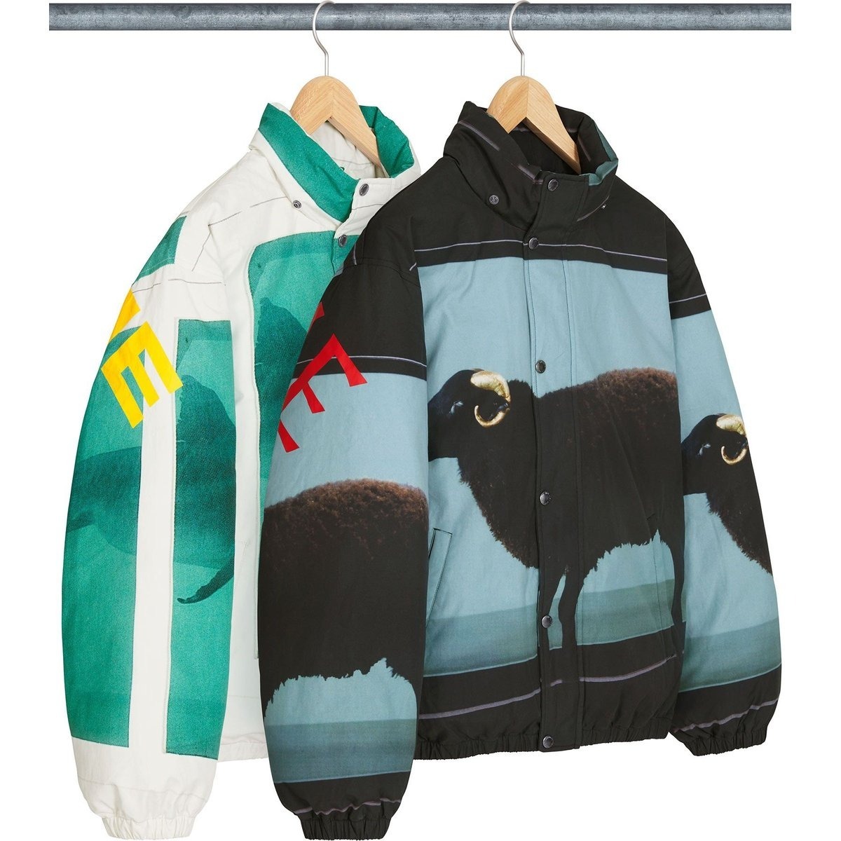 2025SS SUPREME Damien Hirst Down Puffer Jacket 達米恩 赫斯特 藝術家 綿羊 聯名 羽絨 夾克 外套 現貨