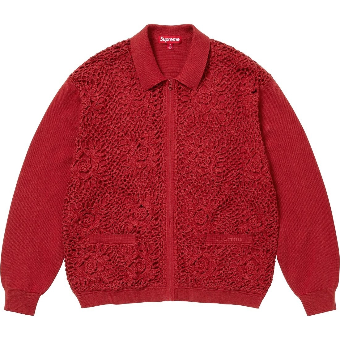 2025SS SUPREME Crochet Zip Up Cardigan 開襟衫 針織衫 毛衣 現貨