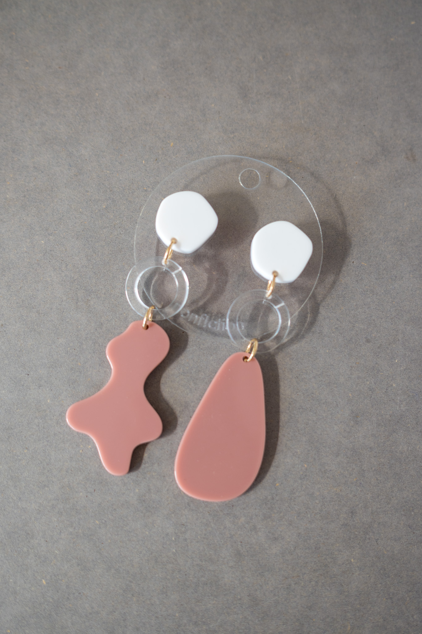 [nonf!ction] IROIRO | 灰粉色 | 耳夾 | NO.75