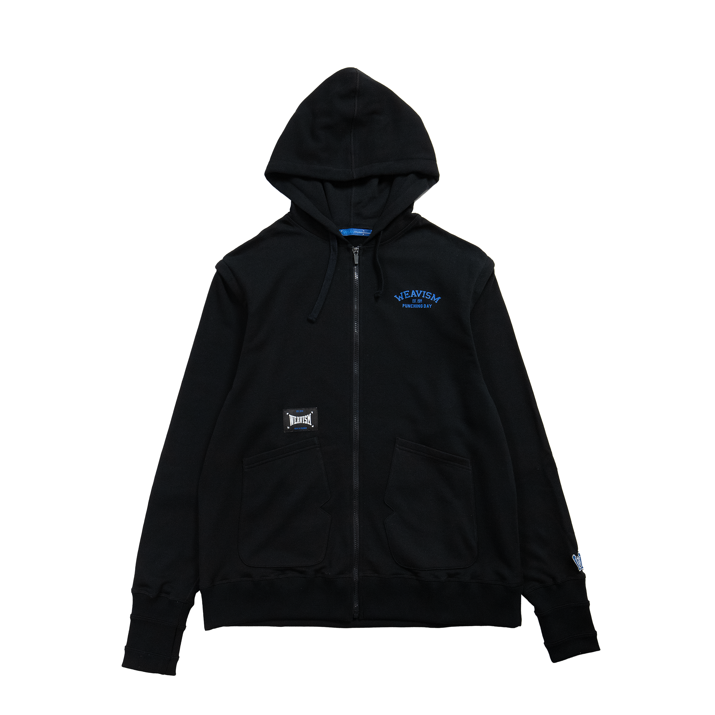 訓練日可拆卸拉鍊連帽外套-裂隙黑