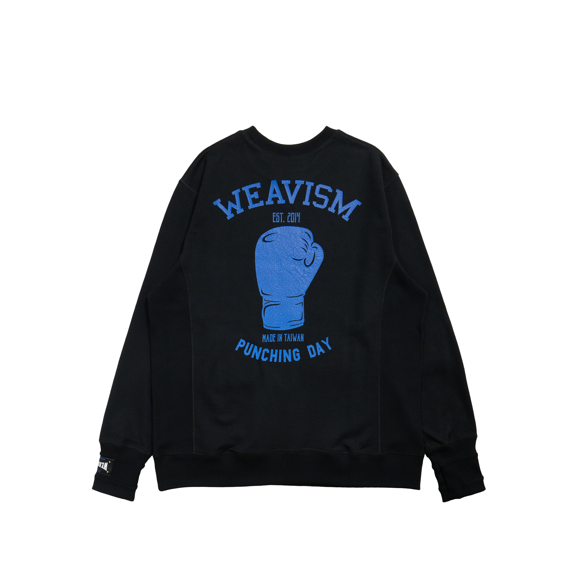 訓練日袖口拼接衛衣-裂隙黑