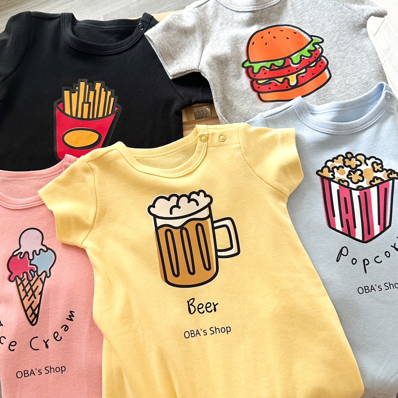 【獨家】大薯條短袖連身衣(59-90)